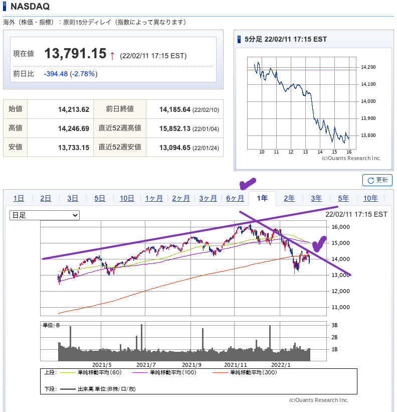 （出典）SBI NASDAQ 20220213