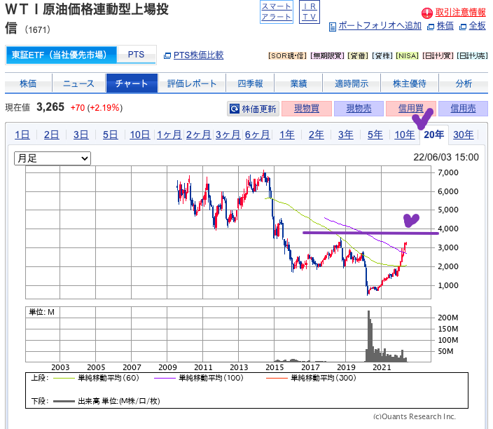 出典）SBI WTI原油 220604 20y