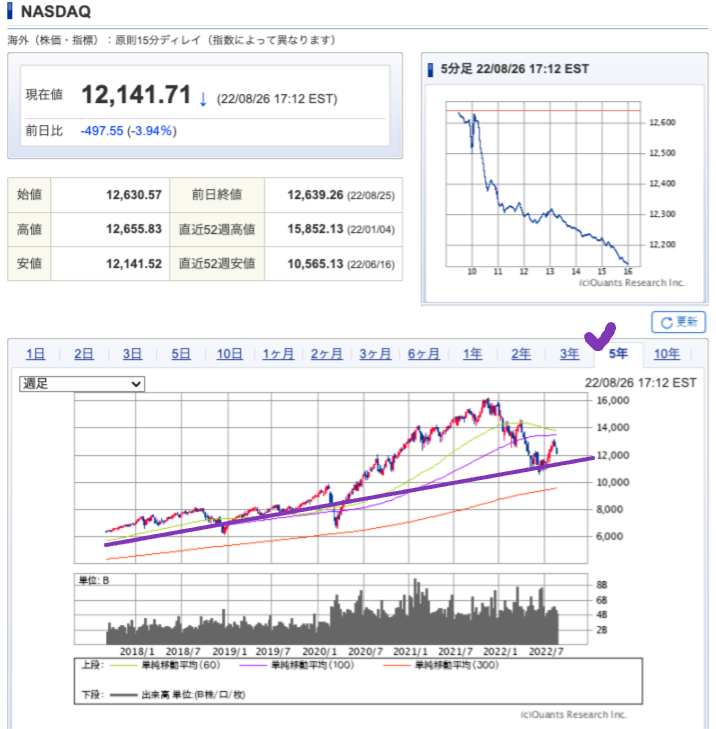 出典）SBI NASDAQ 220827