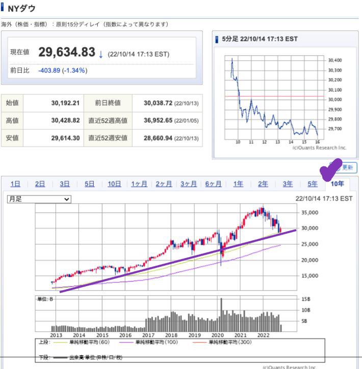 出典）SBI NYDW 10y 221015