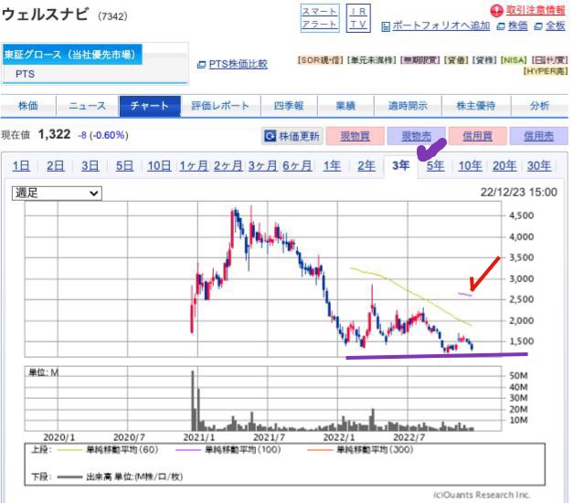 出典）SBI ウェルスナビ（7342）3y 221224