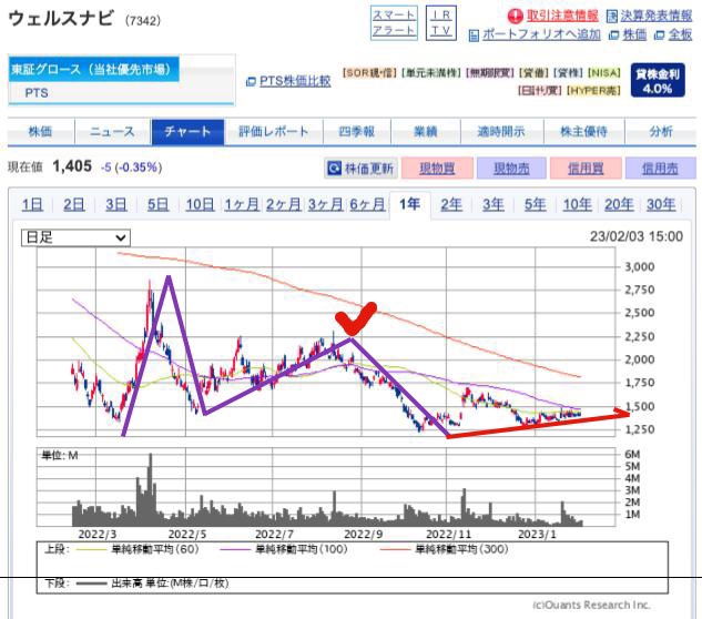 出典）SBI ウェルスナビ（7342）3y 230204