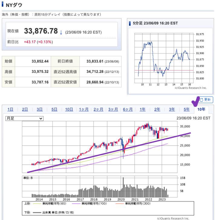 出典）SBI NYDW 10y 230610